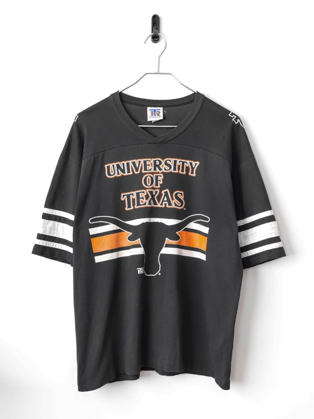 Super Rare True Vintage 80's University Of Texas Jersey Cut & Sew Shirt